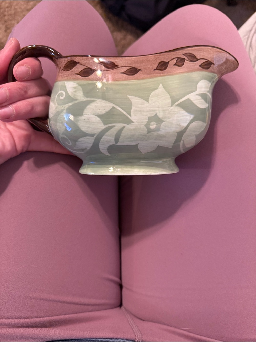 EUC- Pfaltzgraff - Floral Gravy Boat